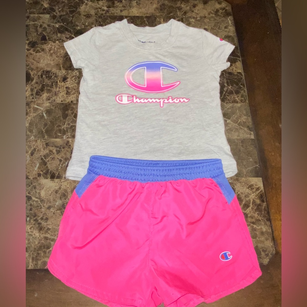 toddler girl champion short set